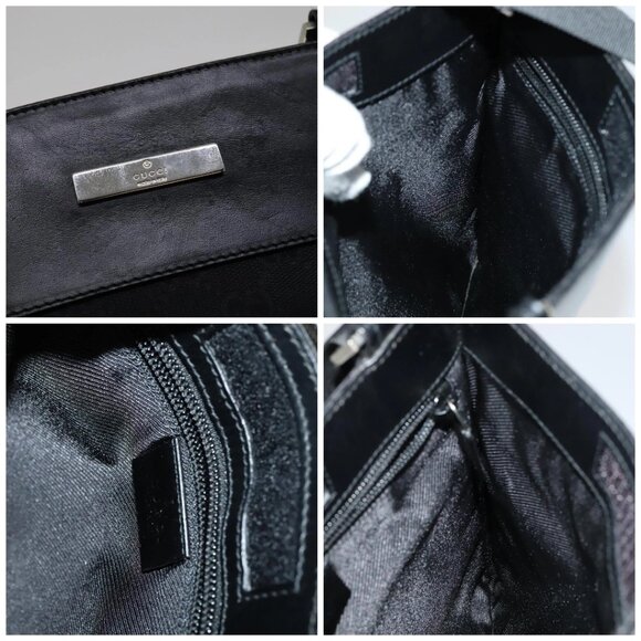GUCCI GG Canvas Shoulder Bag Black 27639 Auth ep7170 - Picture 15 of 16